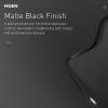Moen Beric Matte Black Modern One-Handle Single Hole Bathroom Faucet with Drain Assembly and Optional Deckplate for Your Bath Sink, 84774BL(Matte Black)