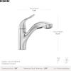 Moen Brecklyn Mediterranean Bronze Single-Handle Pull-Out Sprayer Kitchen Sink Faucet with Power Clean, 87557BRB(Mediterranean Bronze)