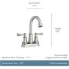 Moen Brecklyn Spot Resist Brushed Nickel Two Handle Centerset Lavatory Faucet, 3-Hole Bathroom Sink Faucet, 84162SRN