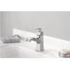 Moen Conway Chrome One-Handle Single Hole or Centerset Bathroom Faucet with Drain Assembly, WS84923