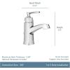 Moen Conway Chrome One-Handle Single Hole or Centerset Bathroom Faucet with Drain Assembly, WS84923