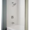 Moen Conway Chrome Posi-Temp Shower Trim Set Featuring Square Showerhead, Lever Handle, and Tub Spout, Valve Included, 82922(Spot Resist Brushed Nickel)