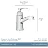 Moen Conway Spot Resist Brushed Nickel One-Handle Single Hole or Centerset Bathroom Faucet with Drain Assembly, WS84923SRN