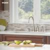 Moen Edison Spot Resist Stainless One-Handle High Arc 4-hole Kitchen Faucet with Side Sprayer and Soap Dispenser, 87042SRS(Spot Resist Stainless)