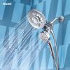 Moen Engage Magnetix Matte Black Multi-Function Handshower and Rainfall Shower Head Trim Combo with Shower Handle, Tub Spout, Metal Hose, and Valve, 82304BL(Chrome)