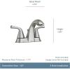 Moen Haber Spot Resist Brushed Nickel Two-Handle 4″ Centerset Bathroom Faucet for 3-Hole Sinks, 84768SRN(No Size)