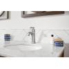 Moen Halle Spot Resist Brushed Nickel One-Handle Single Hole Bathroom Sink Faucet with Optional Deckplate, 84970SRN