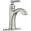 Moen Halle Spot Resist Brushed Nickel One-Handle Single Hole Bathroom Sink Faucet with Optional Deckplate, 84970SRN