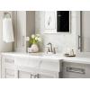 Moen Halle Spot Resist Nickel Widespread Traditional Bathroom Faucet with Drain Assembly for 3-Hole Applications, 84972SRN((Pack of 1))