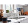 Moen Hutchinson Spot Resist Stainless 2-Handle High-Arc Kitchen Faucet with Side Sprayer, 87048SRS