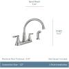 Moen Hutchinson Spot Resist Stainless 2-Handle High-Arc Kitchen Faucet with Side Sprayer, 87048SRS