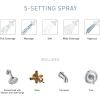 Moen Idora Chrome Posi-Temp Tub and Shower Set with Showerhead, Lever Handle, Tub Spout and Valve Included, 82115(Spot Resist Brushed Nickel)