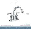 Moen Idora Matte Black Two-Handle Centerset Bathroom Sink Faucet with Drain Assembly, 84115BL(Matte Black)