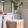 Moen Karis Black Matte One-Handle Single Hole Bathroom Sink Faucet with Optional Deckplate, 84346BL(Chrome)