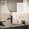 Moen Karis Black Matte One-Handle Single Hole Bathroom Sink Faucet with Optional Deckplate, 84346BL(Matte Black)