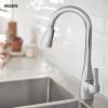 Moen Kiran Spot Resist Stainless One-Handle High Arc Pulldown Kitchen Faucet with Power Clean, 87599SRS(Chrome)