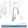 Moen Kurv Polished Nickel Motionsense Wave Sensor Touchless One Handle High Arc Pulldown Modern Kitchen Faucet Featuring Power Clean, 9126EWNL(Chrome)