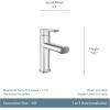 Moen Meena Bronzed Gold One-Handle Single Hole Modern Bathroom Sink Faucet with Optional Deckplate and Drain Assembly, 84794BZG(Bronzed Gold)