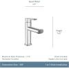 Moen Meena Bronzed Gold One-Handle Single Hole Modern Bathroom Sink Faucet with Optional Deckplate and Drain Assembly, 84794BZG(Matte Black)