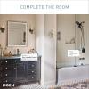 Moen Meena Bronzed Gold One-Handle Single Hole Modern Bathroom Sink Faucet with Optional Deckplate and Drain Assembly, 84794BZG(Matte Black)
