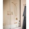 Moen Meena Bronzed Gold Single Handle Modern Shower Faucet with Handshower and Tub Spout for Bathtub, Valve Included, 82618BZG(Bronzed Gold)