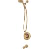 Moen Meena Bronzed Gold Single Handle Modern Shower Faucet with Handshower and Tub Spout for Bathtub, Valve Included, 82618BZG(Bronzed Gold)