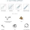 Moen Meena Bronzed Gold Single Handle Modern Shower Faucet with Handshower and Tub Spout for Bathtub, Valve Included, 82618BZG(Chrome)