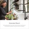 Moen Nolia Bronzed Gold One-Handle Single Hole Spring Kitchen Faucet with Pull Down Sprayer and Soap Dispenser, 87886BZG(Spot Resist Stainless)