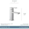 Moen Revyl Bronzed Gold One-Handle Single Hole Modern Bathroom Sink Faucet with Optional Deckplate and Spring Loaded Drain Assembly, 84771BZG(Bronzed Gold)