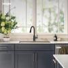 Moen Riley Matte Black Motionsense Wave Sensor Touchless One Handle Pulldown Kitchen Faucet Featuring Power Clean, 7402EWBL(Matte Black)