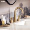Moen Ronan Bronzed Gold Two-Handle Adjustable Widespread Modern Bathroom Faucet, Valve Included, 84023BZG