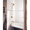 Moen Ronan Matte Black Single-Handle Modern Tub and Shower Faucet with Round Handheld Rainshower Spray Head Featuring Magnetix, Valve Included, 82021BL(Bronzed Gold)