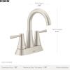 Moen Ronan Matte Black Two-Handle 4″ Centerset Modern Bathroom Faucet with Push-Down Drain, 84022BL(Bronzed Gold)