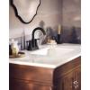 Moen Ronan Matte Black Two-Handle 4″ Centerset Modern Bathroom Faucet with Push-Down Drain, 84022BL(Matte Black)