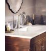 Moen Ronan Spot Resist Brushed Nickel One-Handle Single Hole Modern Bathroom Sink Faucet with Optional Deckplate and Spring Loaded Drain Assembly, 84021SRN