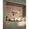 Moen S665BLS Modern Wall Mount Swing Arm Folding Pot Filler Kitchen Faucet, Black Stainless(Matte Black)