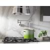 Moen S665BLS Modern Wall Mount Swing Arm Folding Pot Filler Kitchen Faucet, Black Stainless(Spot Resist Stainless)