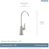 Moen Sip Spot Resist Stainless Traditional Drinking Water Beverage Faucet with Optional Filtration System, F7620SRS(Stainless Steel)