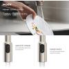 Moen Sleek Black Stainless One-Handle Touchless High Arc Pulldown Kitchen Faucet, Modern Spring Kitchen Sink Faucet with Pulldown Sprayer Head and Wave Motion Sensor, 5925EWBLS(Chrome)
