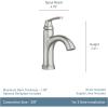 Moen Wellton Spot Resist Brushed Nickel One Hole Single-Handle Bathroom Faucet with Optional Deck Plate and Drain Assembly, 84980SRN(1)