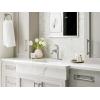 Moen Wellton Spot Resist Brushed Nickel One Hole Single-Handle Bathroom Faucet with Optional Deck Plate and Drain Assembly, 84980SRN(1)