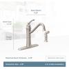 Moen Wetherly Mediterranean Bronze High-Arc Kitchen Faucet with Side Spray, 87999BRB(Mediterranean Bronze)