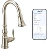 Moen Weymouth Chrome Motionsense Wave Touchless Kitchen Faucet, Traditional Spring Kitchen Sink Faucet with Pulldown Sprayer and Hands-Free Sensor, S73104EWC(Polished Nickel)