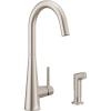 Moen 7870SRS Sleek One-Handle High Arc Kitchen Faucet with Side Spray, Spot Resist Stainless(Spot Resist Stainless)