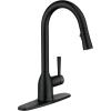 Moen Adler Chrome Motionsense Wave Sensor Touchless One Handle Pulldown Kitchen Faucet Featuring Power Clean, 87233EWC(Matte Black)