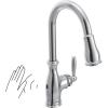 Moen Brantford Spot Resist Stainless Motionsense Wave Touchless One-Handle Pulldown Kitchen Faucet Featuring Power Clean and Reflex Docking System, 7185EWSRS(Chrome)