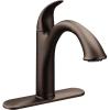 Moen Camerist Oil-Rubbed Bronze One-Handle, Single Hole Kitchen Faucet with Pullout Spout, Bathroom Sink has Deck Plate for Three-Hole Countertop, Drain Trim Included, 7545ORB(Oil Rubbed Bronze)