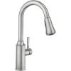 Moen Conneaut One Handle Pulldown Kitchen Sink Faucet with Reflex Docking and Power Clean, Spot Resist Stainless, 87801SRS(Faucet only)