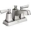 Moen Conway Spot Resist Brushed Nickel Two-Handle Centerset Bathroom Faucet with Drain Assembly, WS84922SRN((Pack of 1))