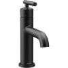 Moen Gibson One-Handle Single Hole Modern Bathroom Sink Faucet with Optional Deckplate, Matte Black, 6145BL(Matte Black)